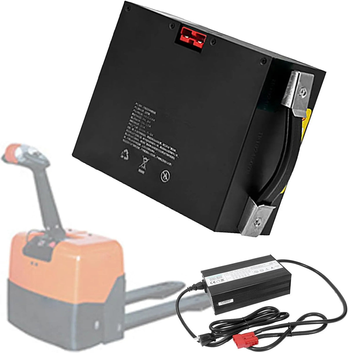 48V elektrische heftruckaccu met 48V, 175 x 85 x 210mm, 10Ah, 15Ah, 20Ah, 30A, 54,6V en 2A
