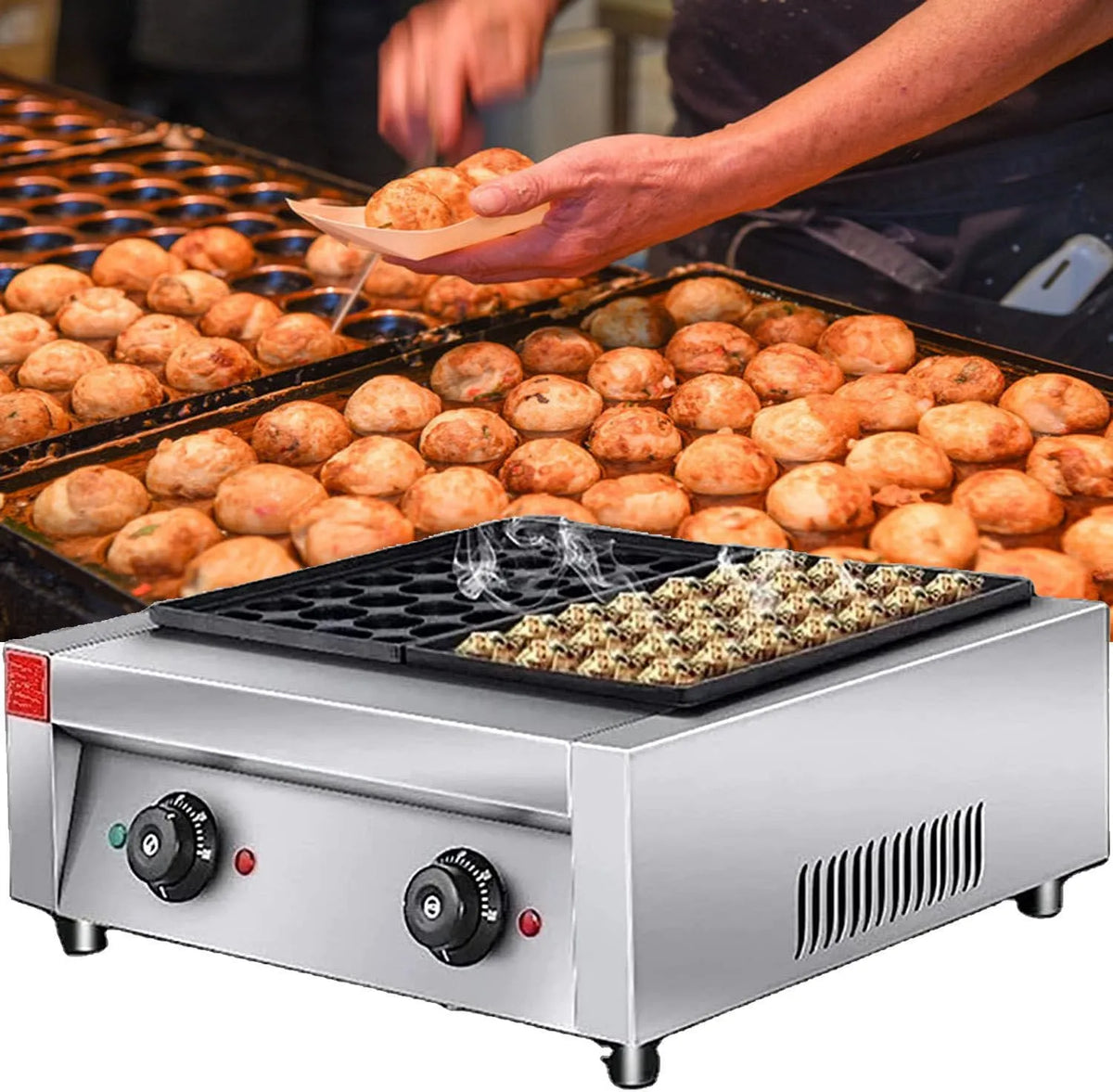 Machine met 2 kW, 110V, regelbare thermostaat, RVS en aluminium
