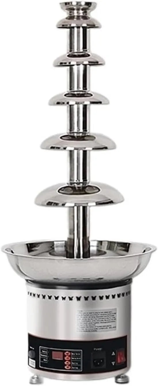Staal Chocoladewaterval Machine, Chocoladefontein Roestvrij, Smelt Soepel 5 tiers