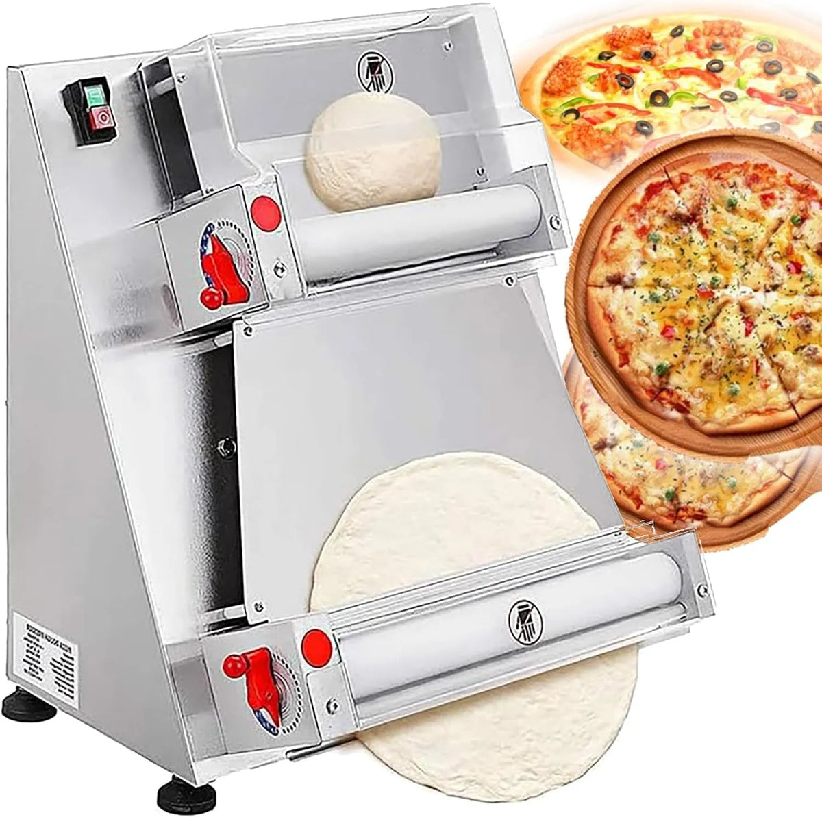 Automatische Pers Machine, 370 W, 40cm, Pizza Roller Sheeter