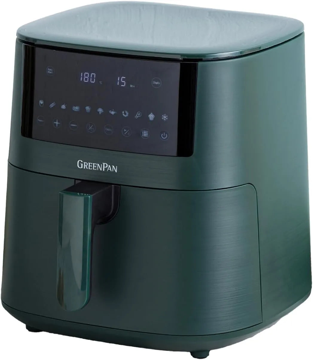 Airfryer met 7,2 L, 11 Programma's, aanraakbediening, timer en groen