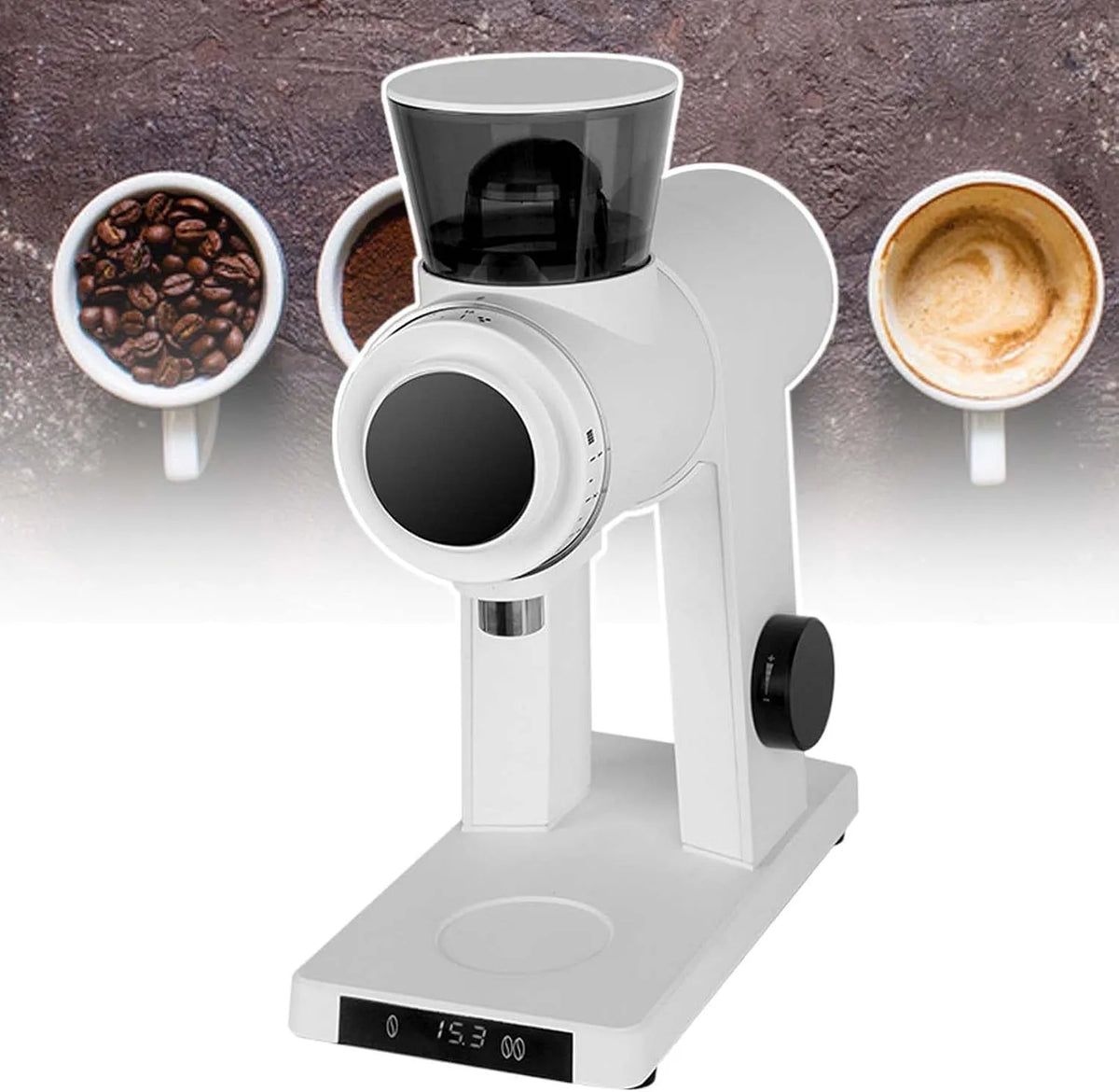 Molen met 100 G, 60 MM, 6 seconden, 12 seconden, geluidsarme werking en RVS