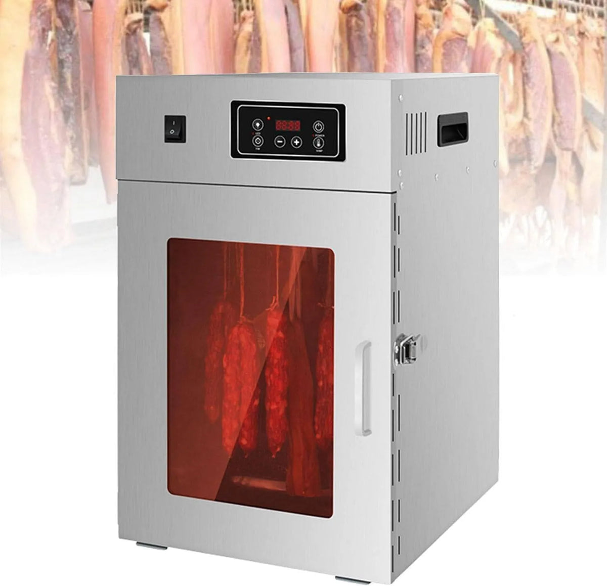 30-90 °C, 360 ° Roterende vleesdroger, rundvleesdroger met 30-90 °C instelbaar, commerciële voedseldroger