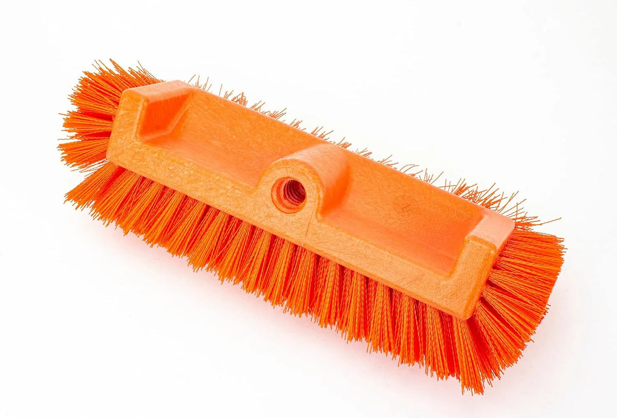 SPARTA Tegelschrobborstel met meerdere niveaus 30,5 cm brede borstelkop met 30,5 cm, 4 inch, 12 inch en oranje