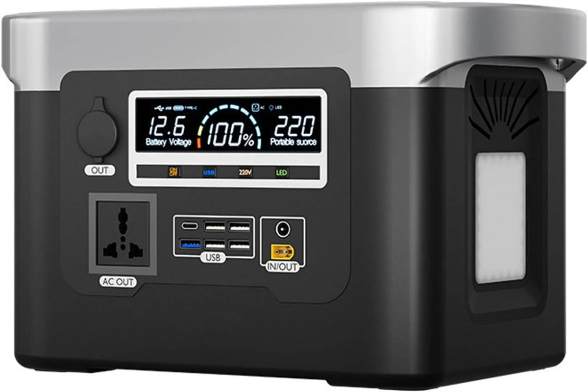 Draagbare buitenpowerbank 800 W 220V Grote capaciteit Nachtmarktkraam Zelfrijdende tour Camping Energieopslag Stroomuitval Noodgeval met 220V