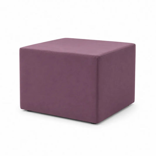 Quadratischer Fußhocker Lila Kunstleder 45x45x45 cm