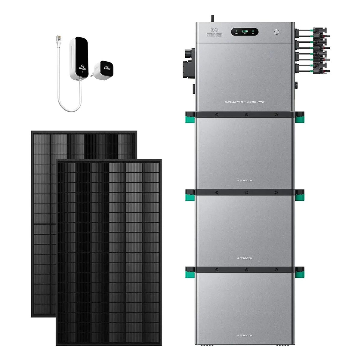 Meter, SF2400, P1, 2400 W, 4800 W PV-ingang 3000 W DC + 1800 W AC, Uitbreidbaar met 16,8kWh, met 3 AB3000L, 1 P1 Elektriciteitsmeter en 2 500 W