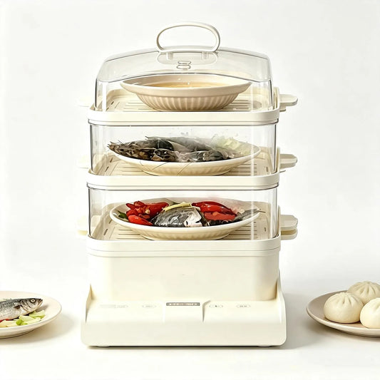 Voedselstomer met 20L, 1200 W, 20-60 minuten, 3-in-1, timer, veiligheidssysteem en transparant