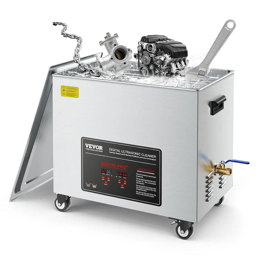 Ultrasoonreiniger, 840 W, 50 liter, RVS, 40 kHz met wielen voor onderdelen, carburateur