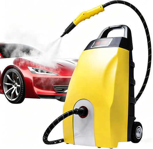 Stoomreiniger, 3000 W voor zwaar gebruik stoomreiniger met 8 accessoires, 3,5 l hogedrukreiniger voor grills, auto's en thuisoppervlakken, 20-30