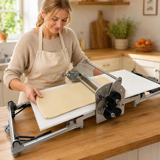 Machine met Elektrische Bladerdeegmachine, Elektrische Deeguitrolmachine, Inklapbaar