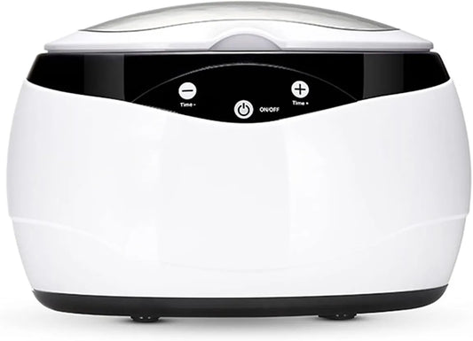 Ultrasoonreiniger, ringen, wit, brillen, munten, reinigingsmachine met digitale timer voor sieraden, brillen