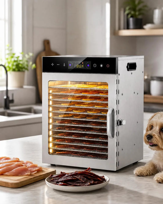 Droger, Timer, 30 x 31 x 41 cm, 800 W, 30–90°C, 0,5–24 uur, regelbare thermostaat