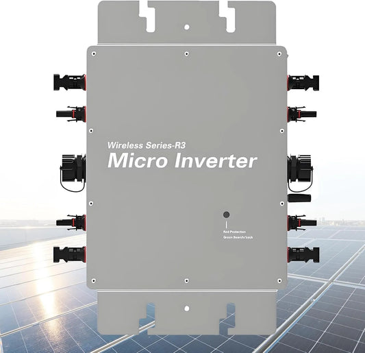 Spanningsomvormer met 1600 W, wifi, zonne-energie en aluminium
