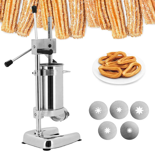 Fruit Donut Machine, 2/3l Elektrische Churro Maker Machine Automatisch Vullen, Roestvrijstalen Volledig Automatische Latijnse Fruit Donut Machine, 5