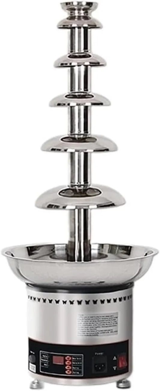 Staal Chocoladewaterval Machine, Chocoladefontein Roestvrij, Smelt Soepel 5 tiers