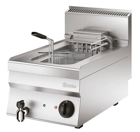 Bartscher elektrische friteuse serie 650, 400 mm breed met 400 mm, 163 mm, 295 mm, 110 mm, 9 kW en 650 mm