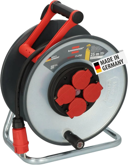 Kabelhaspel, H07RN-F, IP44, Made in Germany, bouwplaatsgebruik en permanent buitengebruik