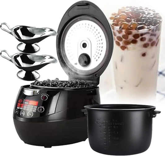 Slowcooker, commerciële slowcooker van 6 liter met aanraakbediening, inclusief 2 sapbekers, Automatische parelmaker, antiaanbaklaag met bubbels