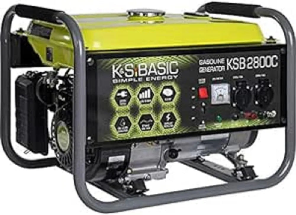 Generator met 6,5 pk, 16 A, 230 V en benzineaandrijving, 4-takt benzinemotor