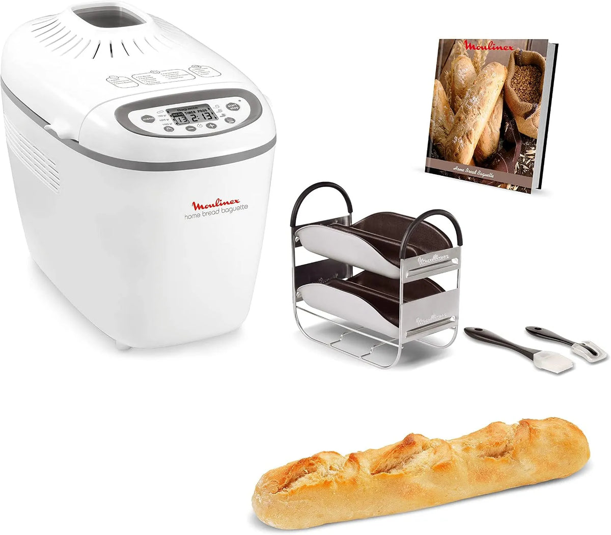 Broodbakmachine OW6101 met 16 Programma's en wit, wit OW6101