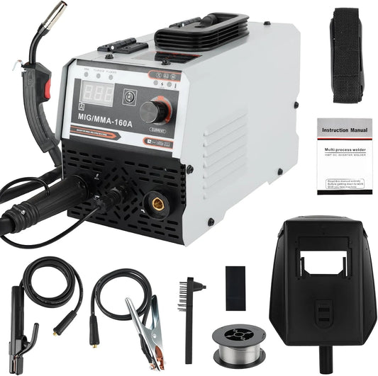 Lasapparaat, 220 V, 1,0 mm, voor bouwplaats en werkplaats, klassieke uitvoering met standaard MIG-RVS lasfunctie