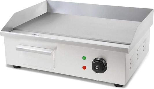 Barbecue, 55 x 35 cm, 3000 W, temperatuur 50-300 °C, thermostaat, spat- en hittebescherming, opvangbak, rubberen voetjes
