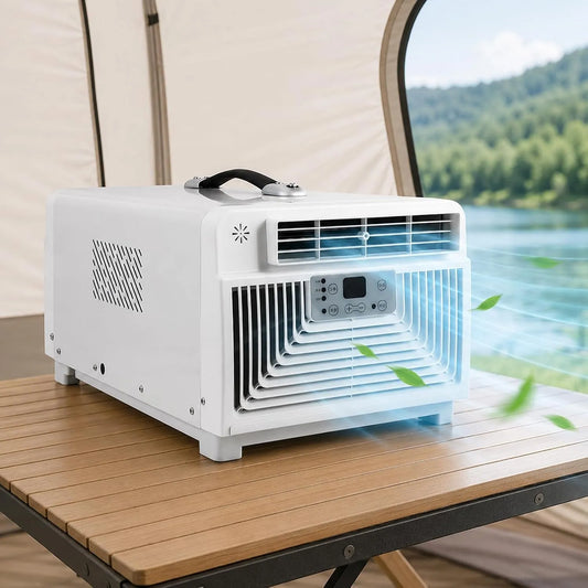 Mobiele airconditioner, Mobiele 3-In-1 Airco Met Compressorkoeling En 300 W Nominaal Vermogen, Afstandsbediening, 1–12 Uur, Compacte Mobiele Airco