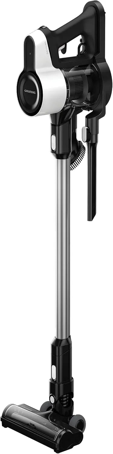 Steelstofzuiger, GRUNDIG VCP 4130 2-in-1 accu-steelstofzuiger, 110 Watt motor, 550 ml stofopnamevolume, 80 decibel, 2 zuigkrachtstanden, 21,6 Volt