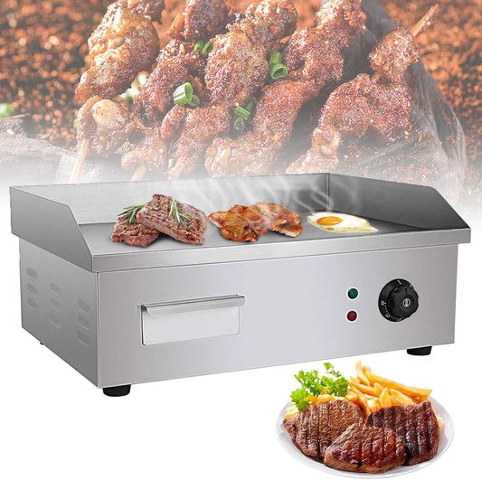 Barbecue, 300 °C, 3000 W Elektrische Grillplaat Met Platte Bovenkant
