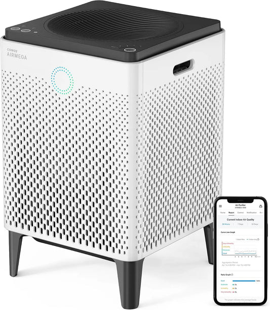 Luchtreiniger, True HEPA-luchtreiniger met slimme technologie, wit 111012, compatibel met Amazon Alexa en Google thuis, 145 m2