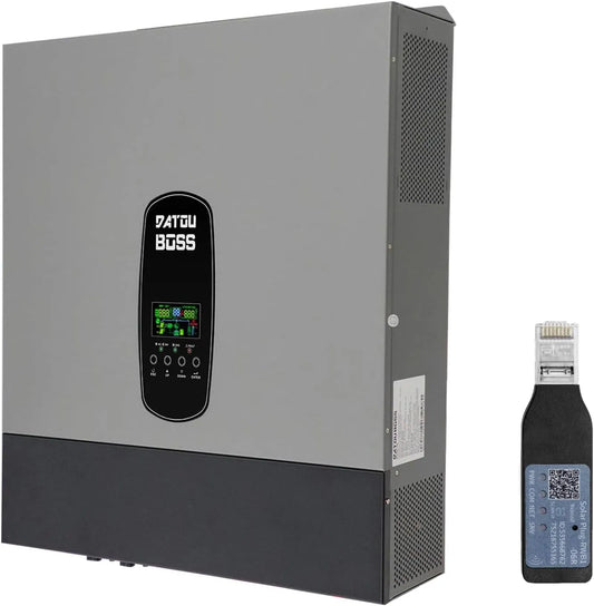 Spanningsomvormer, DATOUBOSS 11 KW hybride omvormer op zonne-energie, voor 48 V lithium, BMS-beveiligingssysteem, 48 V zuivere sinus omvormer met 150