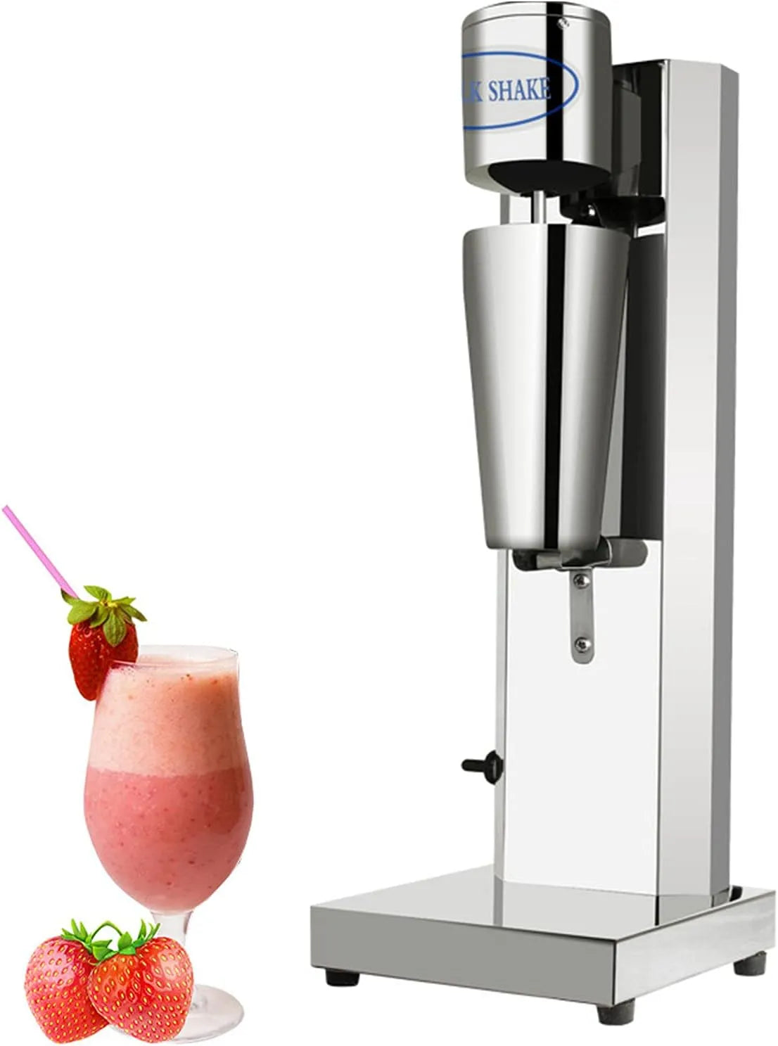Machine, 800ML, 180 W, elektrische drankmixer Shake-machine 2-speed smoothie-melkijsblender zilver