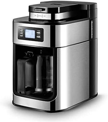 Espressomachine, automatisch druppelkoffiezetapparaat, ingebouwde molen voor versgemalen koffie, ruimtebesparend ontwerp voor thuisgebruik