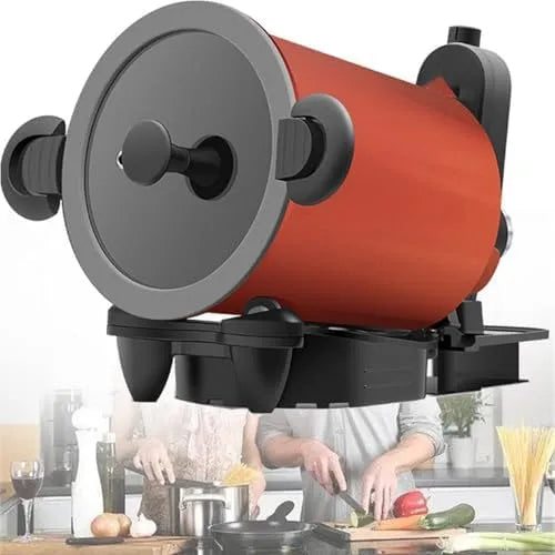 Automatische roerbakpan met 2L, 39 x 26,5 x 32cm en aluminium