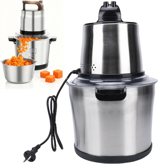 Keukenmachine, SUS304, 1800 W, 10L Blender met Grote Capaciteit en Dubbele Snelheid EU-stekker 220V, Commerciële Keukenmachine Groentehakker