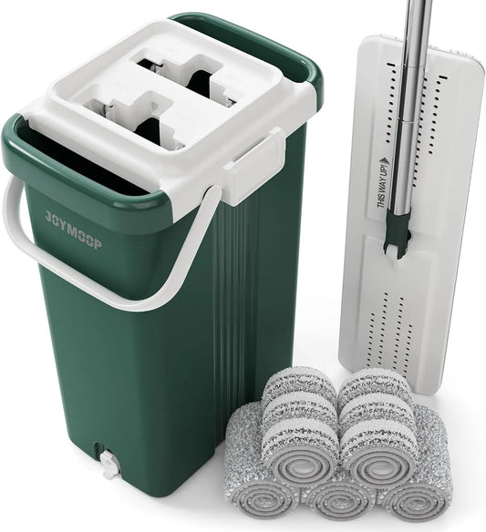 Dweilpads, inclusief 5 herbruikbare 17 inch microvezel dweilpads, JOYMOOP voor zwaar gebruik commerciële dweilen voor vloerreiniging, natte droge