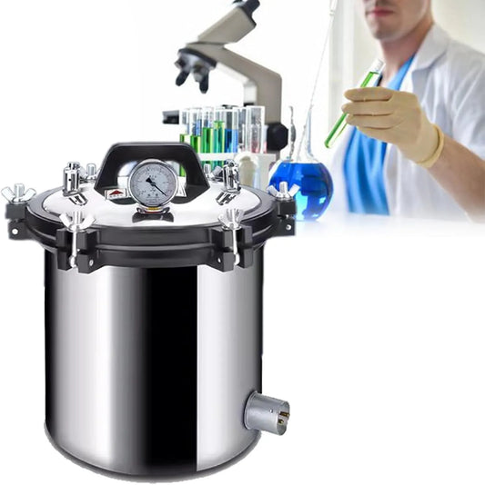 Stoomsterilisator met RVS, mobiele uitvoering en voor, Draagbare Stoomsterilisator