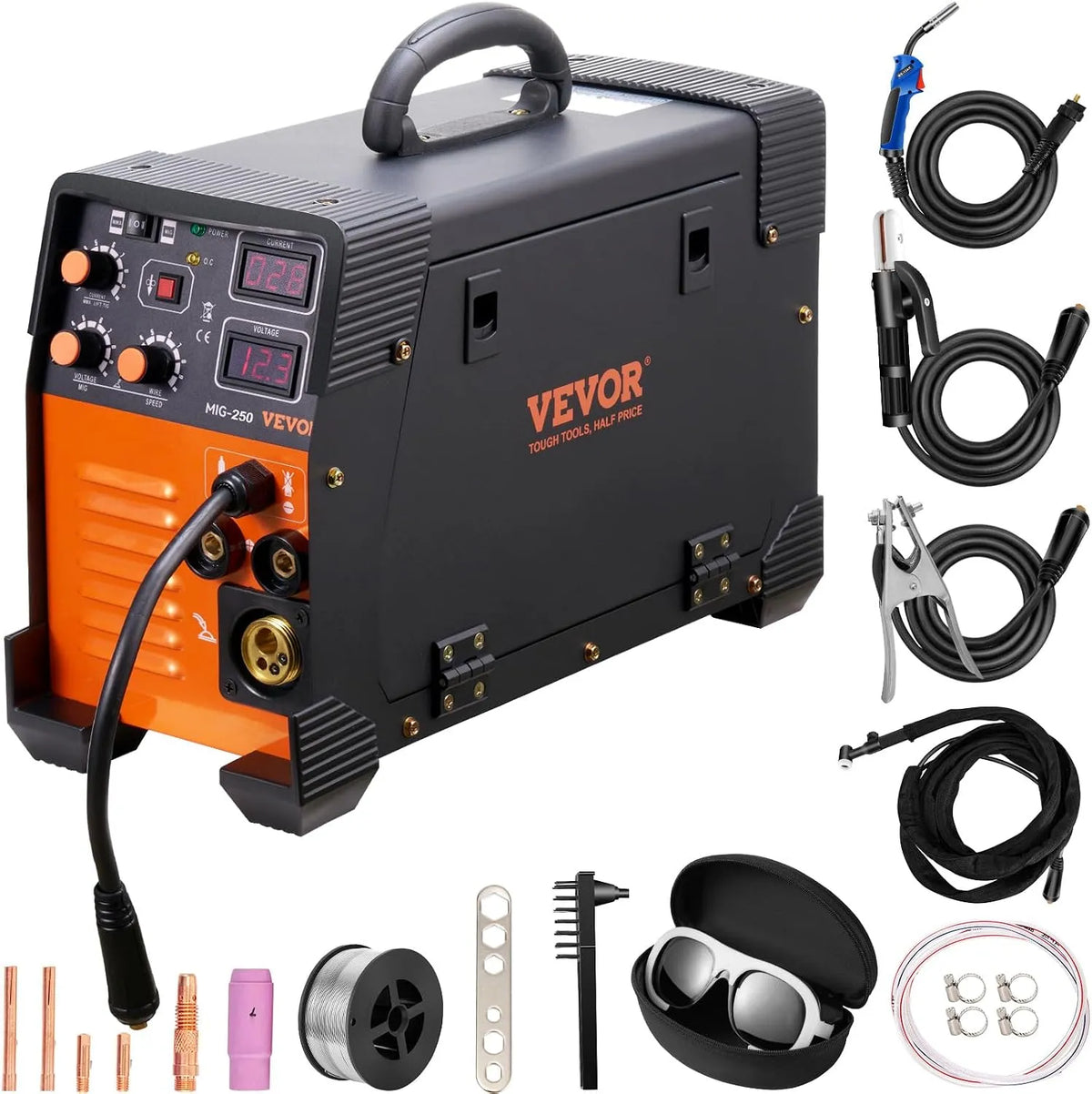 Lasapparaat, MIG/MMA/TIG, 50-250A, 0,6 mm, IP21S, 3-in-1