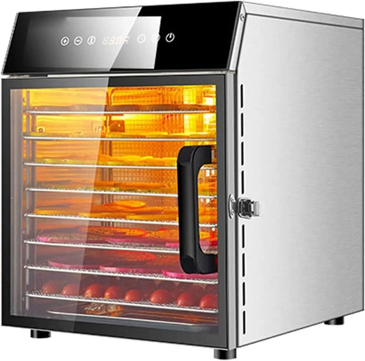Droger met timer, 24 uur, 30 minuten, 30°C, 90°C, aanraakbediening, geluidsarme werking en RVS