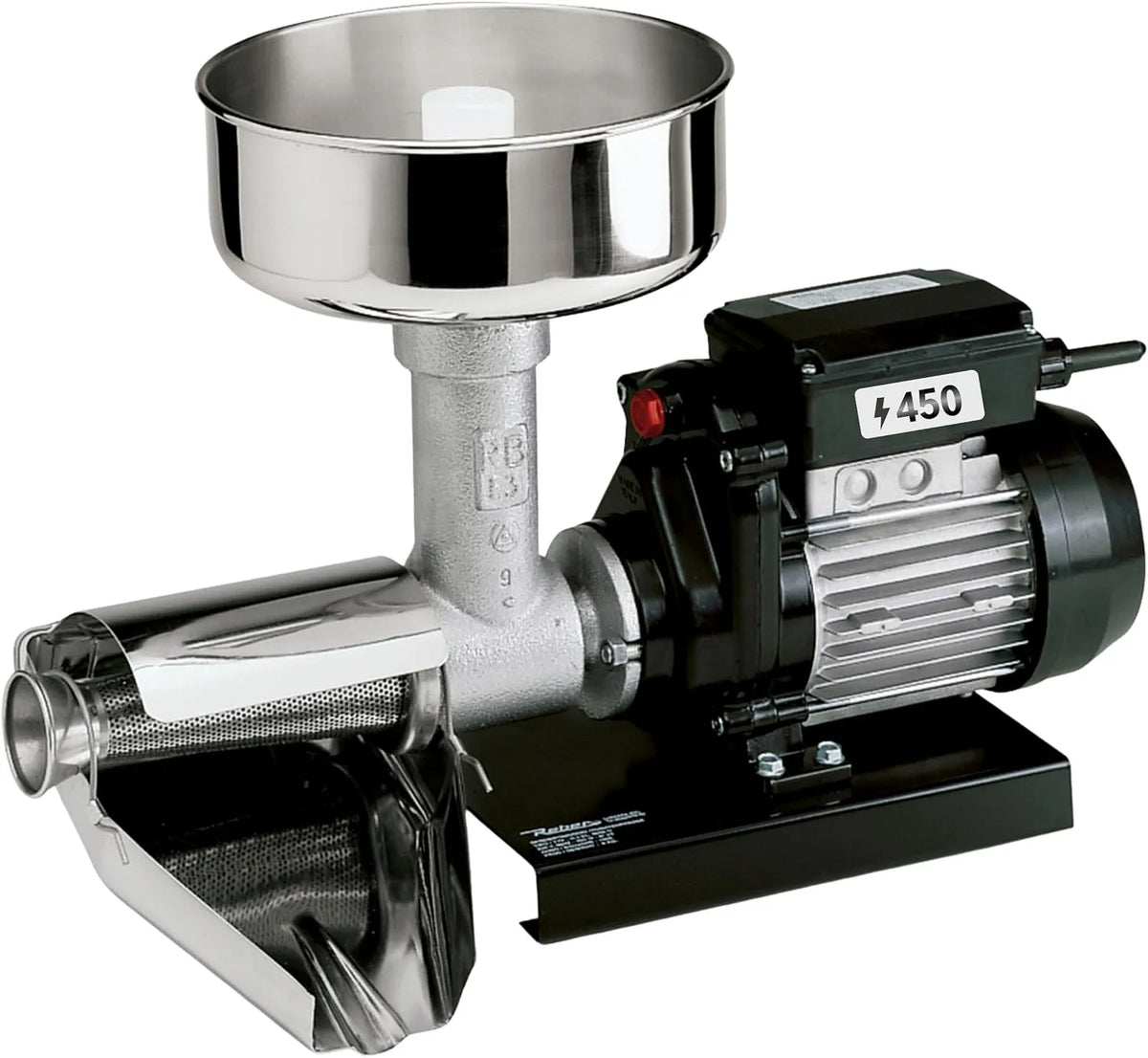 Reber 9008 N, rood, citruspers RVS