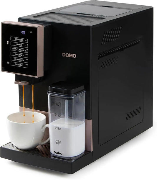 Espressomachine, DO743K, 1,1 l, aanraakbediening, 19 bar Italiaanse drukpomp, kopjeswarmer, roségoud/zwart