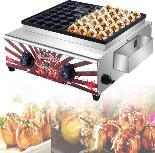 Pan Takoyaki Machine met 200 x 330 x 25mm, 43,5 x 43,5 x 16,5 cm en RVS