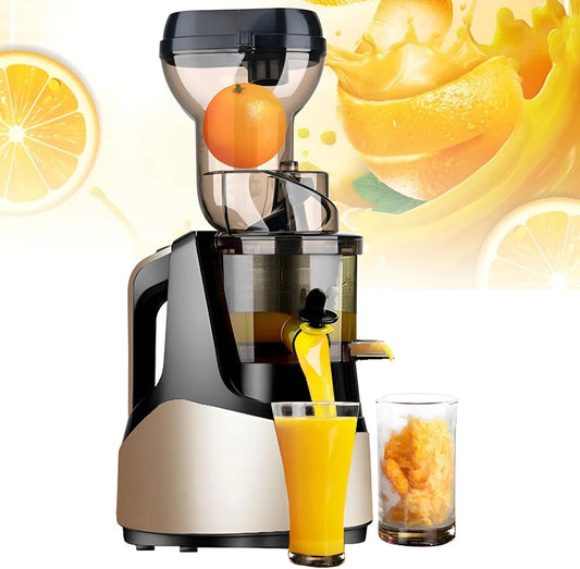 Draagbare sapcentrifuge met 50 RPM, 150 W en goud, compacte elektrische fruit- en groentesapcentrifuge