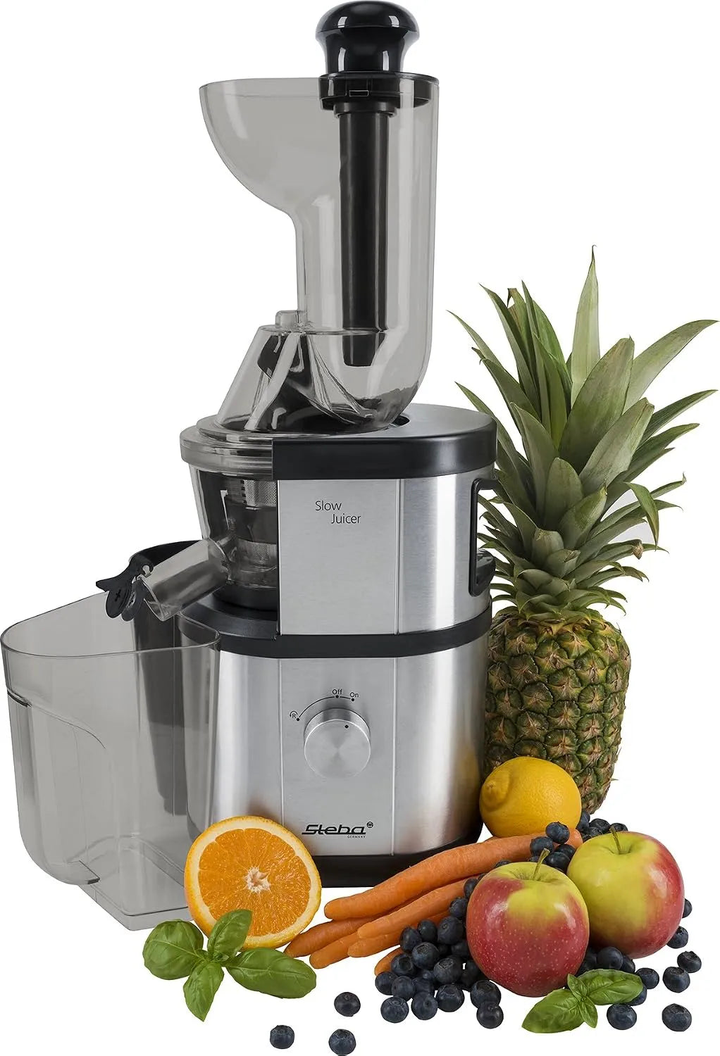 Steba E 400 Slow-Juicer met 2 standen, geluidsarme werking en RVS