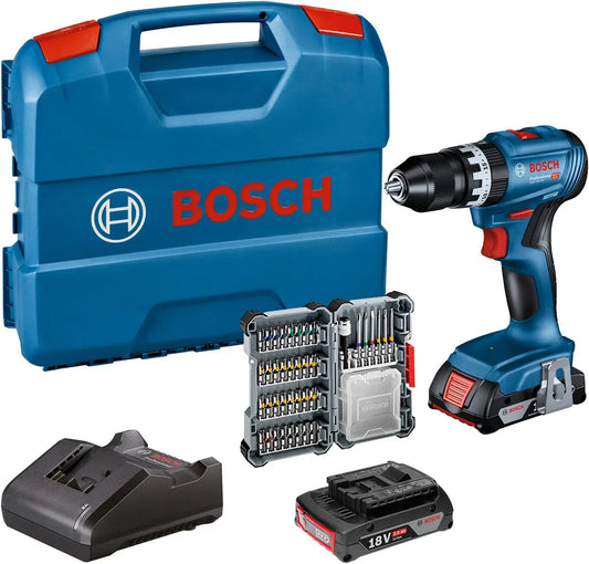 Bosch Professional Bosch Professional 18V System accuklopboorschroevendraaier GSB 18V-45 toerental van 1900 min-1, 2 x 2,0Ah-accu's met 18V
