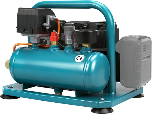 Makita Accucompressor persluchtcompressor voor Makita 18V accu met 18V, 8bar en geluidsarme werking