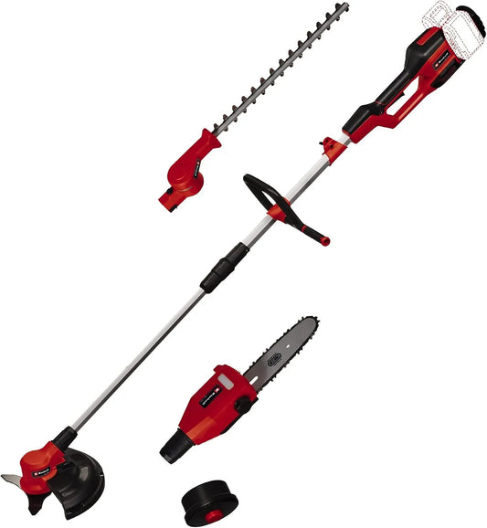 Heggenschaar, Einhell, 4-in-1, de heggenschaar kan 7 keer worden gekanteld, zonder accu en oplader, borstelloze motor, 2 x 18 V
