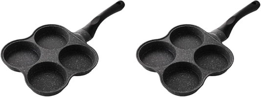 Machine, voor pannenkoekenfilet met eieren, 2 x omeletpan met 4 gaten, anti-aanbaklaag, 2 x