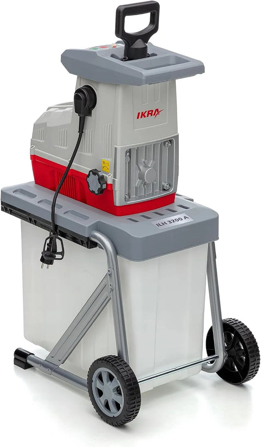 IKRA elektrische tuinversnipperaar hakselaar ILH 3200A met 3200A, 44 mm en geluidsarme werking